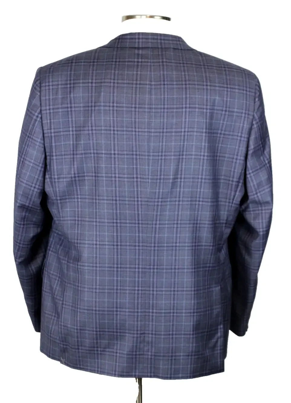 Heritage Sport Coat 46 R Mens Purple Plaid 130s Wool B Fit Two Button Blazer